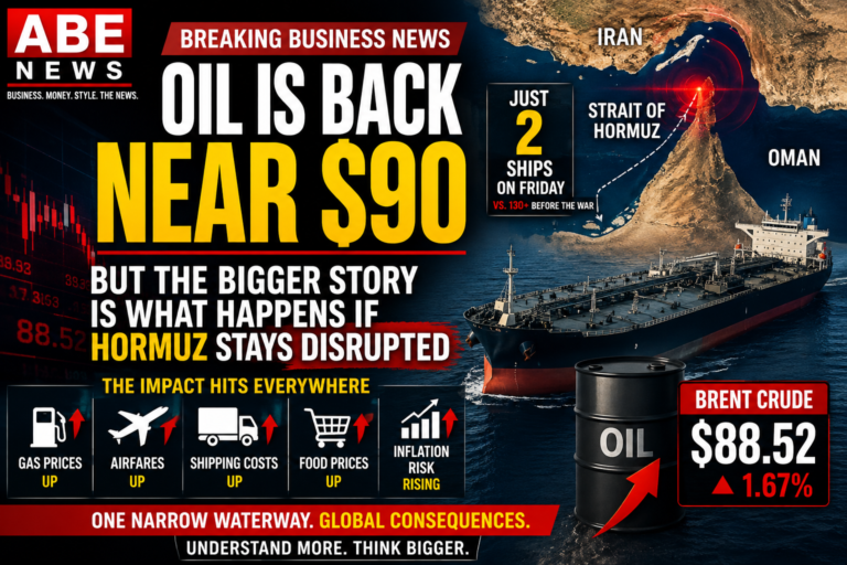 Oil Is Back Near $90 — But the Bigger Story Is What Happens If Hormuz Stays Disrupted