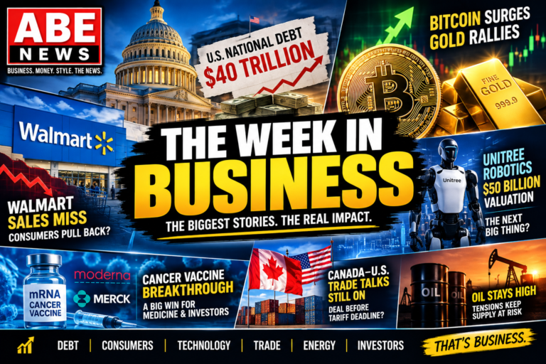 The Week in Business: $40 Trillion in U.S. Debt, a $50 Billion Robot Bet and Bitcoin’s Big Comeback