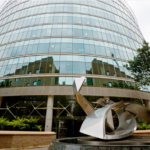 Exterior of the Johannesburg Stock Exchange in Sandton, South Africa.