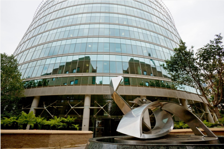 Exterior of the Johannesburg Stock Exchange in Sandton, South Africa.