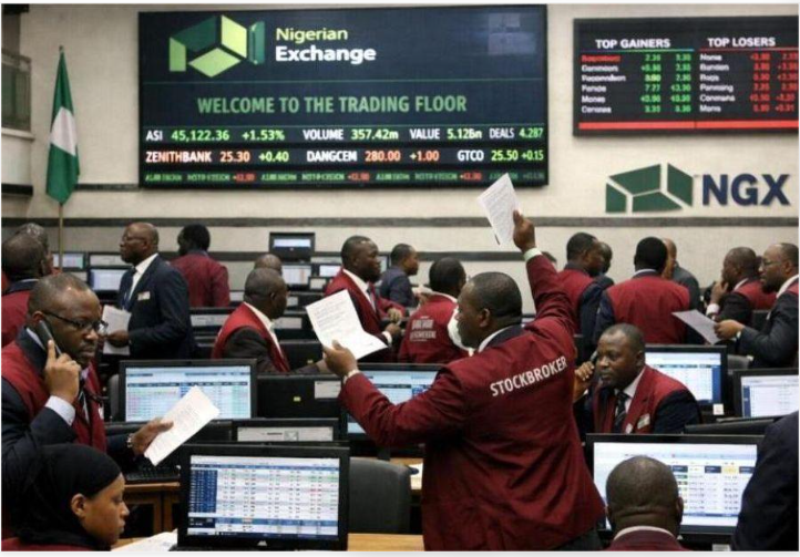 Nigerian Exchange trading facilities in Lagos, Nigeria.