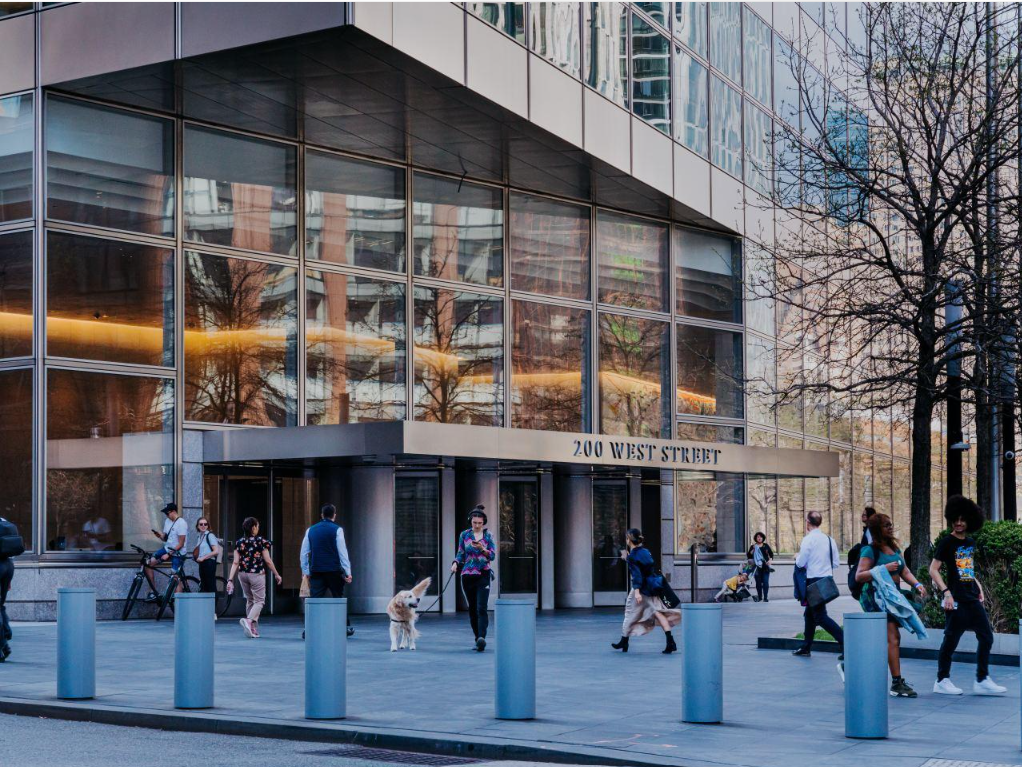 Goldman Sachs headquarters in New York City's financial district.