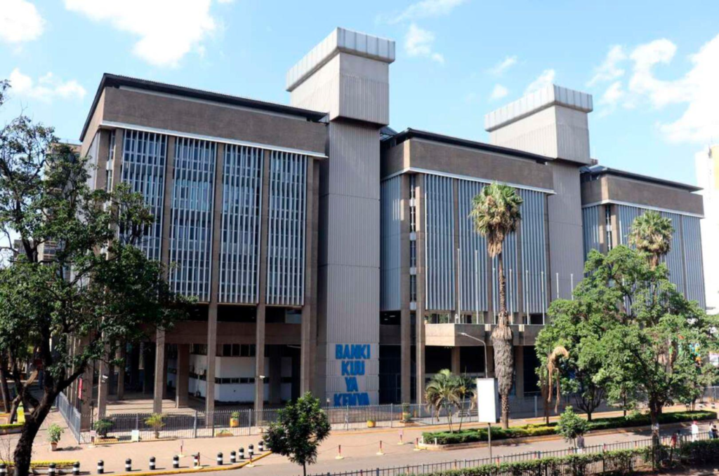 Exterior of the Central Bank of Kenya headquarters in Nairobi.