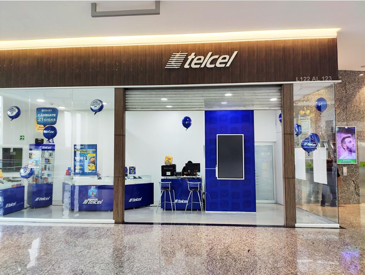 Telcel retail storefront in Mexico.