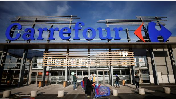 Exterior of a Carrefour supermarket in France.