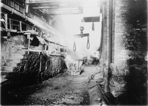 Nickel mining or mineral processing operations in Sudbury, Ontario.