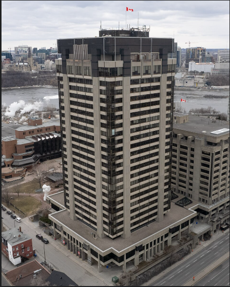 Federal office buildings at Place du Portage in Gatineau, Quebec.