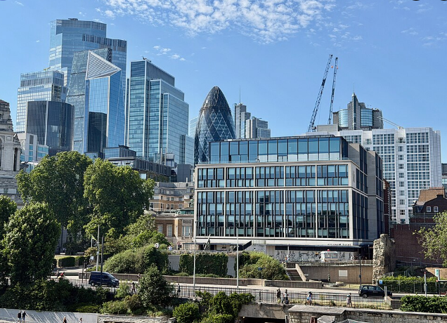 Office buildings and financial institutions in the City of London.