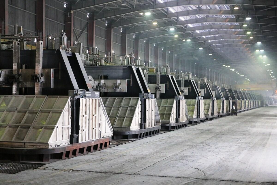 Aluminium production or industrial processing facilities in Ghana.